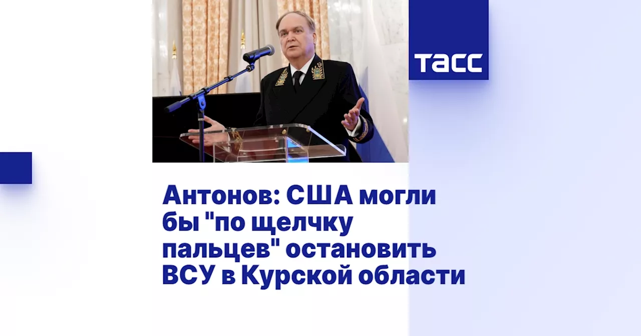 Антонов: США могли бы 'по щелчку пальцев' остановить ВСУ в Курской области