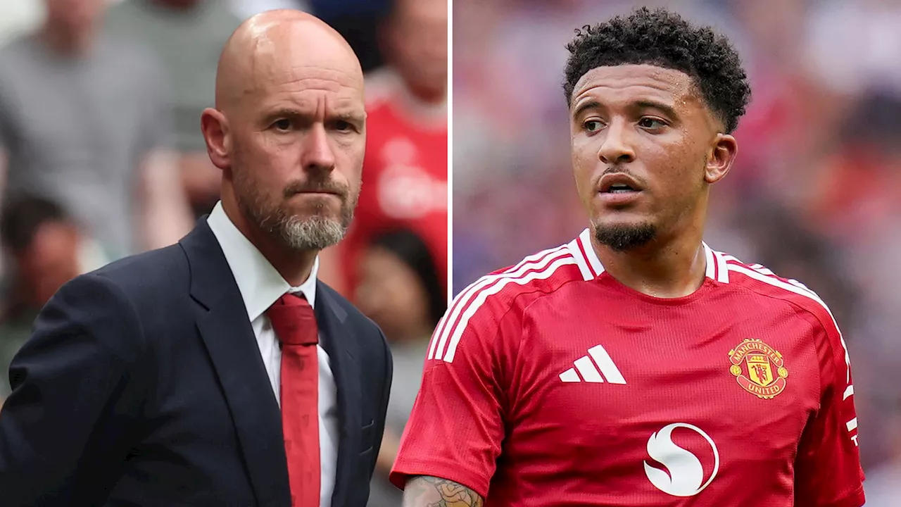 Erik ten Hag warns Jadon Sancho to ‘just deal with it’ after being left out of squad for Man Utd’s season o...