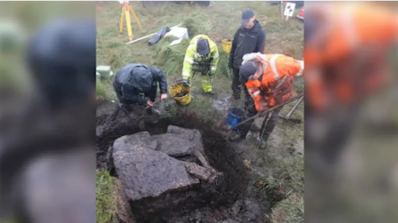 Secret Bronze Age burial chamber unearthed in English moor and hidden treasures inside spark...