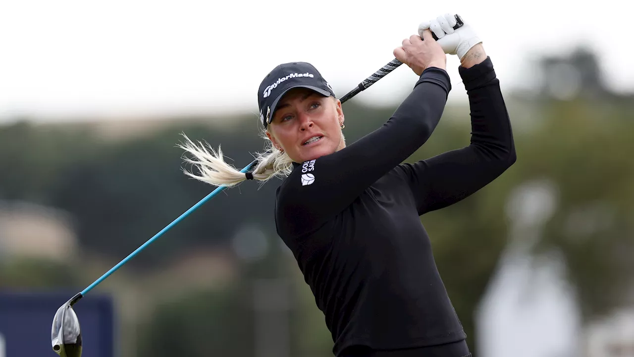 Hull leads wind-swept Women's British Open; Henderson 10 strokes back