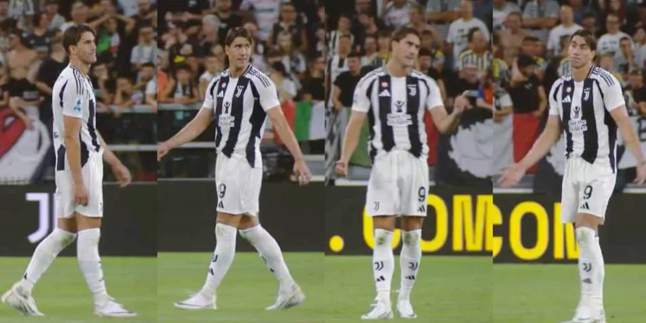 Vlahovic, cosa ha detto a Barba dopo il primo palo in Juve-Como