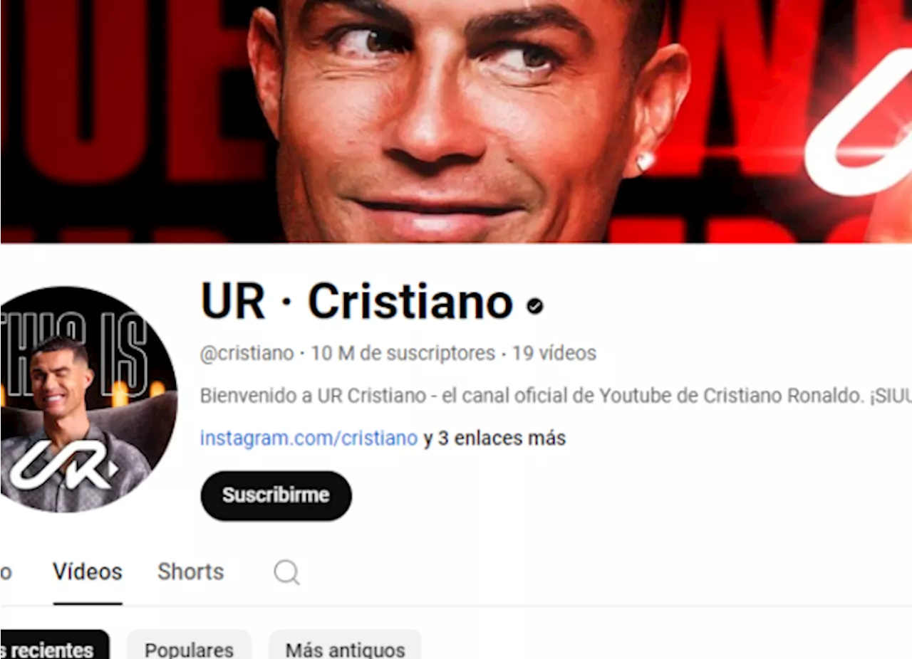 ¡‘Siuuuscríbete’!: Cristiano Ronaldo lanza su canal de YouTube y ya suma más de 10M de suscriptores