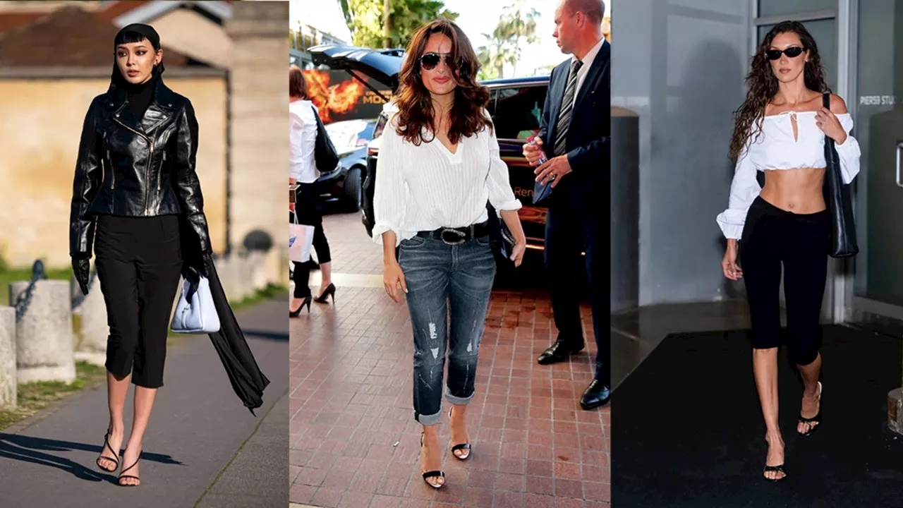 Salma Hayek llevó primero los pantalones capri con sandalias que vuelven en 2024