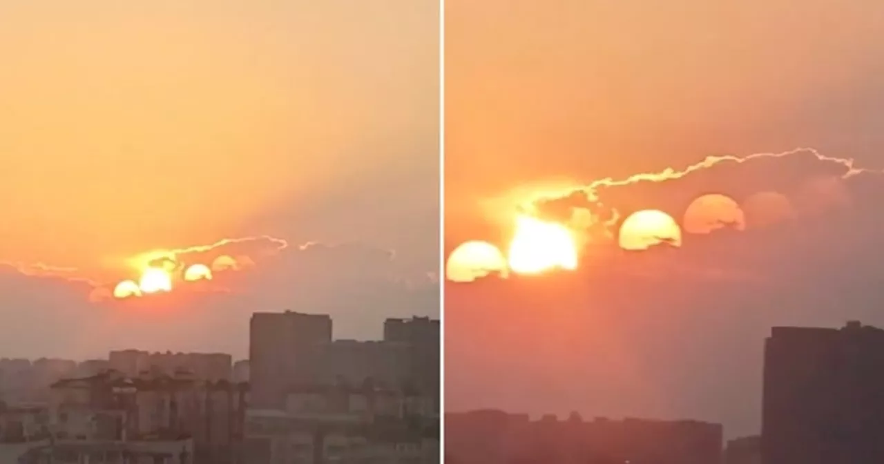 Mystical Natural Phenomenon Causes 7 'Suns' to Appear in the Sky Above Chengdu, China