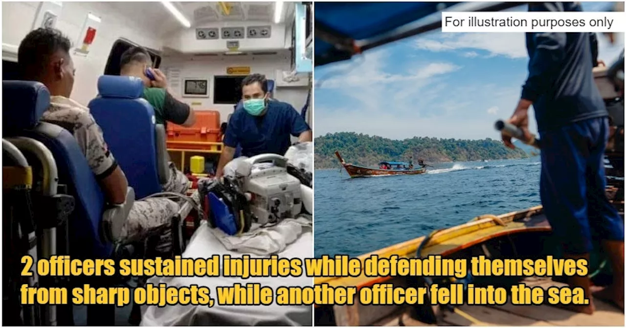 Vietnamese Fishermen Caught in M'sian Waters Attack Local Maritime Officers During Boat Inspection