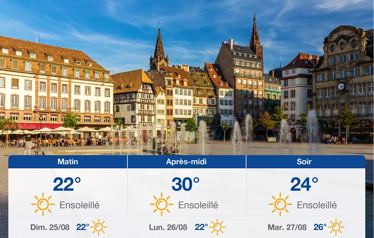 Météo Strasbourg: prévisions du samedi 24 août 2024