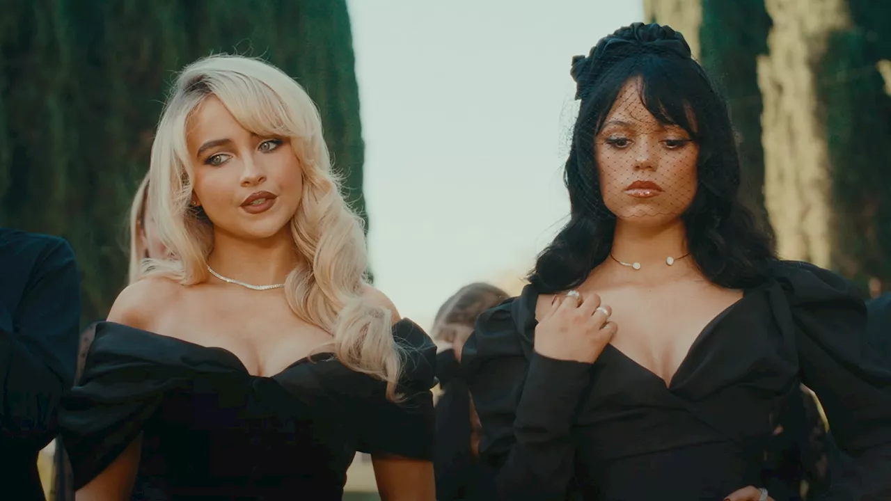 Sabrina Carpenter and Jenna Ortega star in cinema-inspired 'Taste' music video