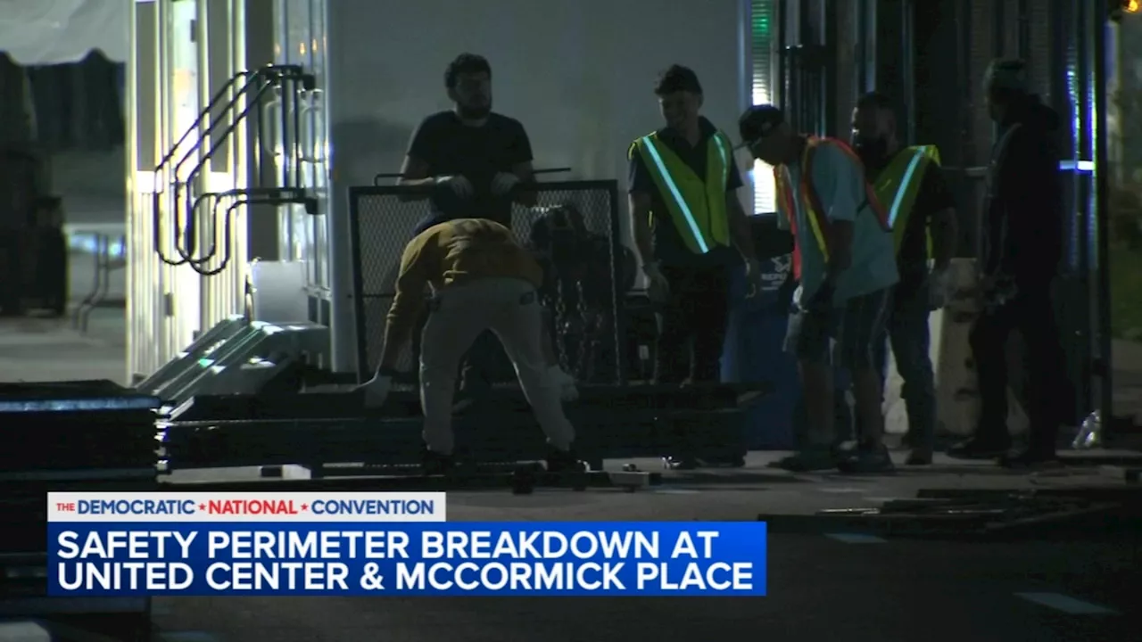 Clean-up underway around Untied Center, McCormick Place after DNC with street re-openings