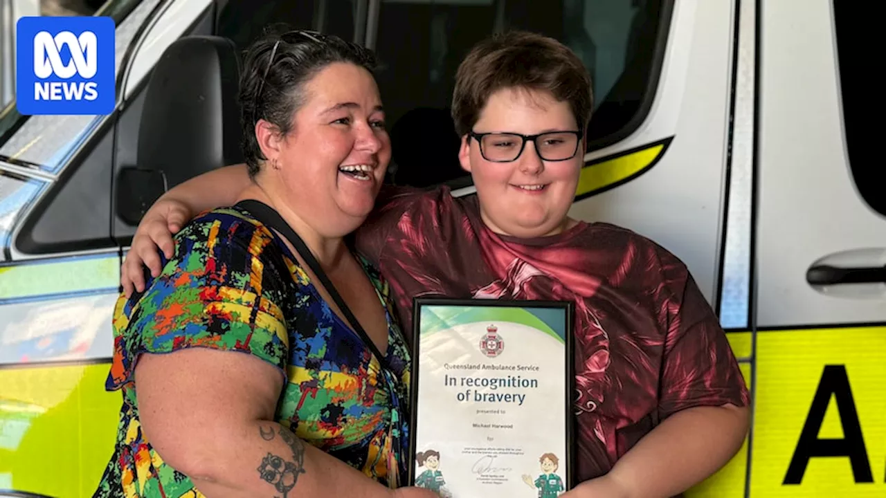 Young boy's bravery helps saves his mum from burning lawnmower in outback Queensland