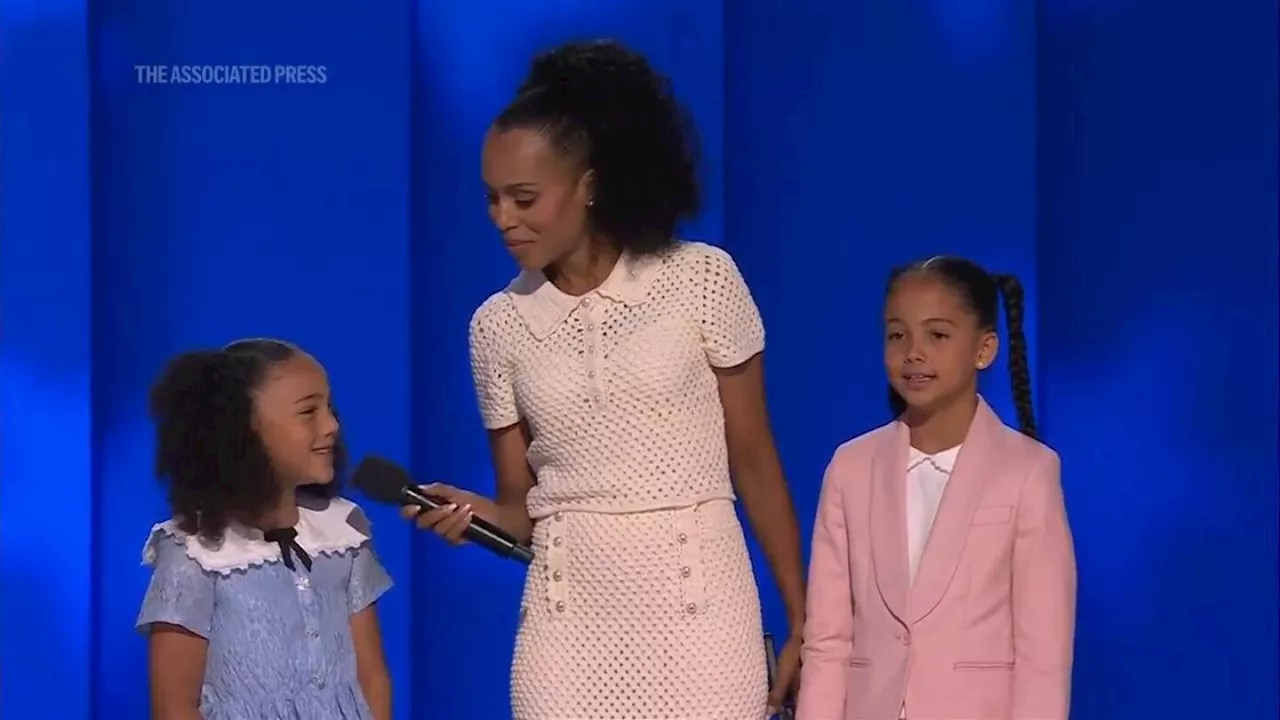 Kerry Washington and Harris' grandnieces teach DNC how to pronounce Kamala