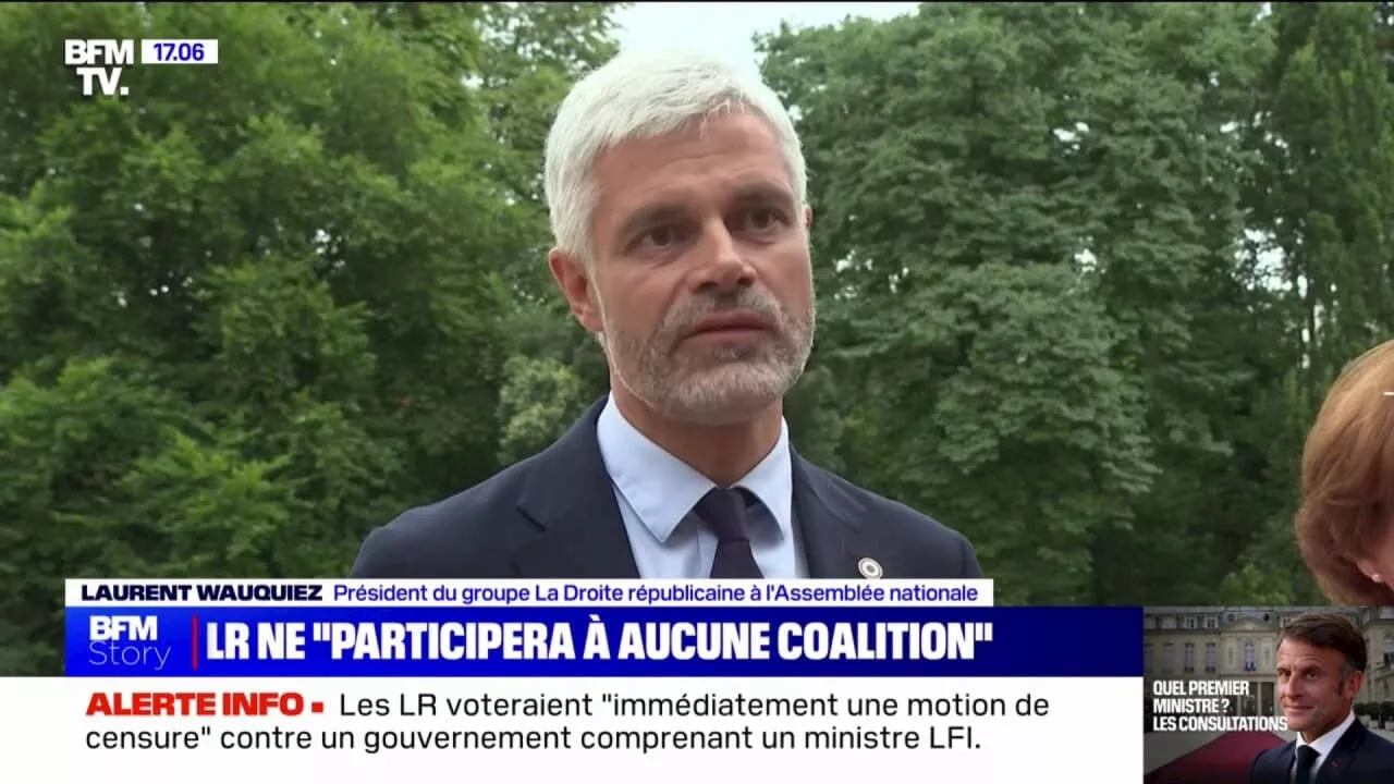 Laurent Wauquiez: 'Nous ne participerons à aucune coalition gouvernementale'