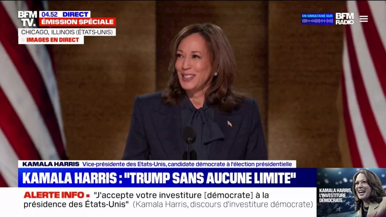 'Nous ne reculerons pas': Kamala Harris accuse Donald Trump de vouloir 'ramener l'Amérique en arrière'