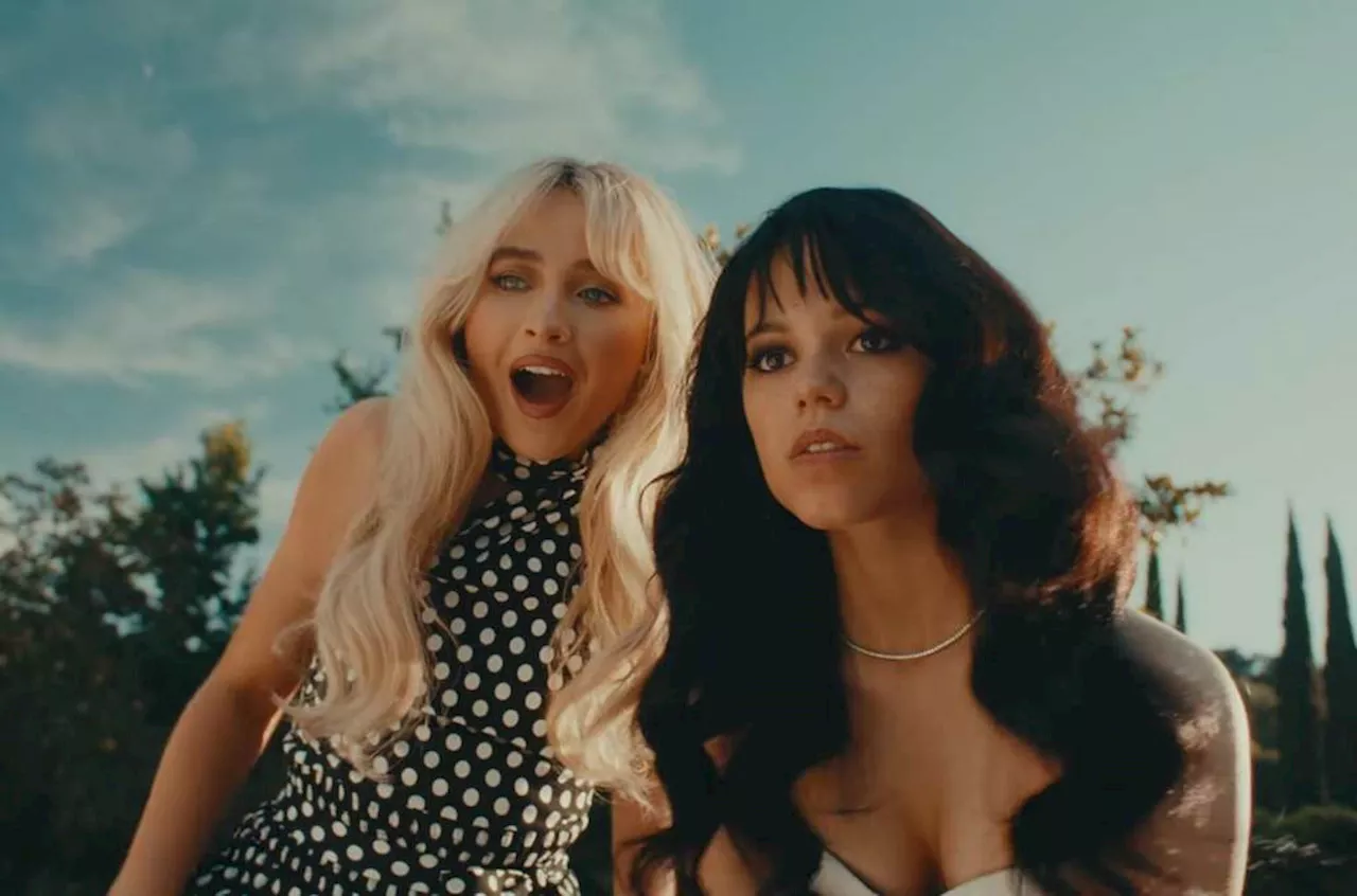 Sabrina Carpenter & Jenna Ortega Kiss, Channel ‘Death Becomes Her’ In Gory ‘Taste’ Video