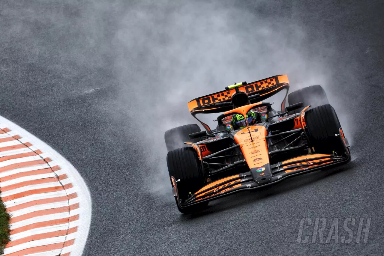 Lando Norris tops wet to dry opening F1 practice session at Dutch Grand Prix