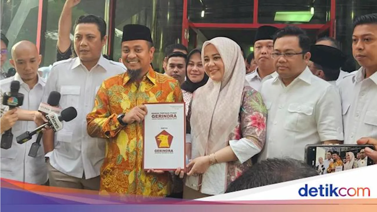 ASS-Fatma Resmi Terima Rekomendasi Gerindra Maju Pilgub Sulsel 2024