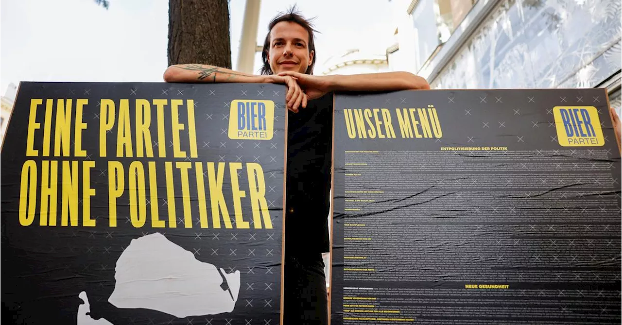 „Bitte fladerts ihn nicht“: Bierpartei stellt in jedem Bundesland einen Plakatständer auf