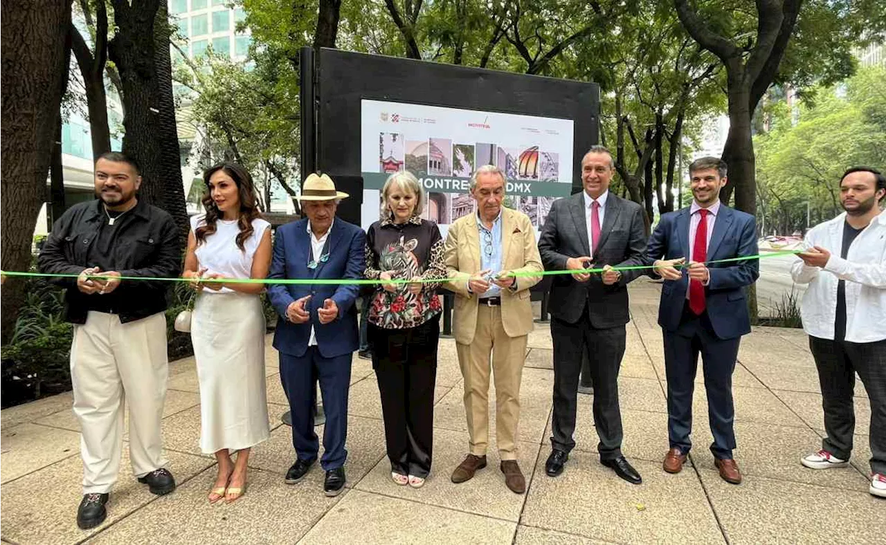 Inauguran exposición fotográfica 'Montreal-CDMX, Cultura y Semejanzas' en Paseo de la Reforma