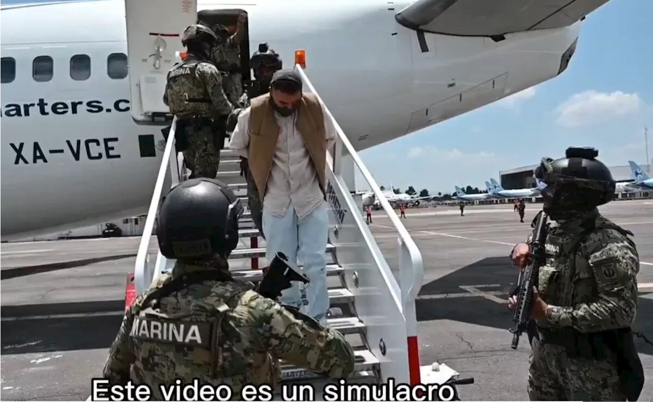 VIDEO: Elementos de seguridad realizan simulacro de secuestro de avión en el AICM