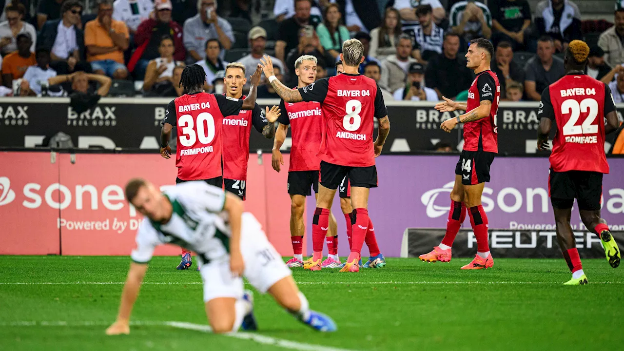 Bayer 04 Leverkusen feiert nach Last-Minute-Auftaktsieg in der Bundesliga 'Mentalität pur' - Gladbachs Kleindienst sauer