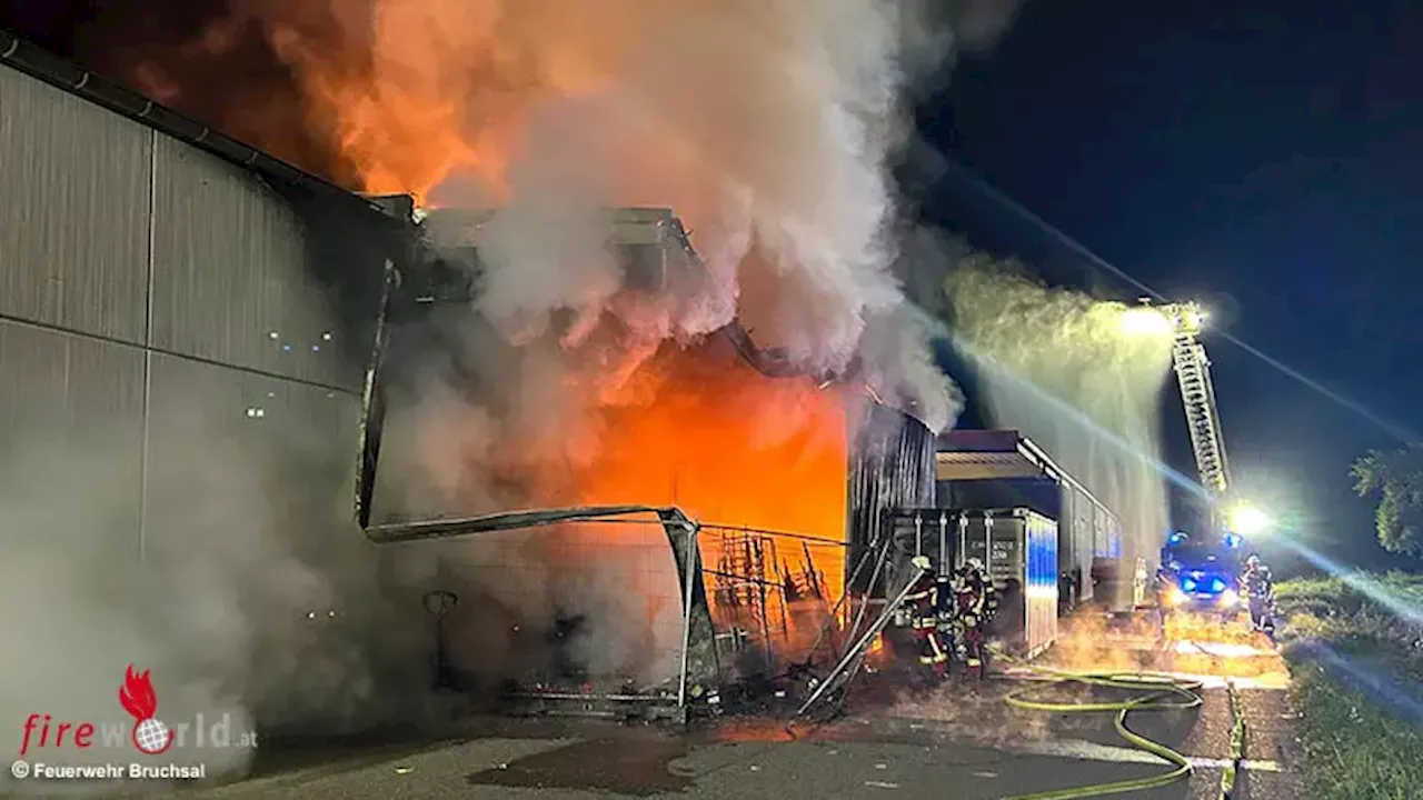 D: Großbrand in Bruchsal → Einsatz der Feuerwehr zieht weite Kreise