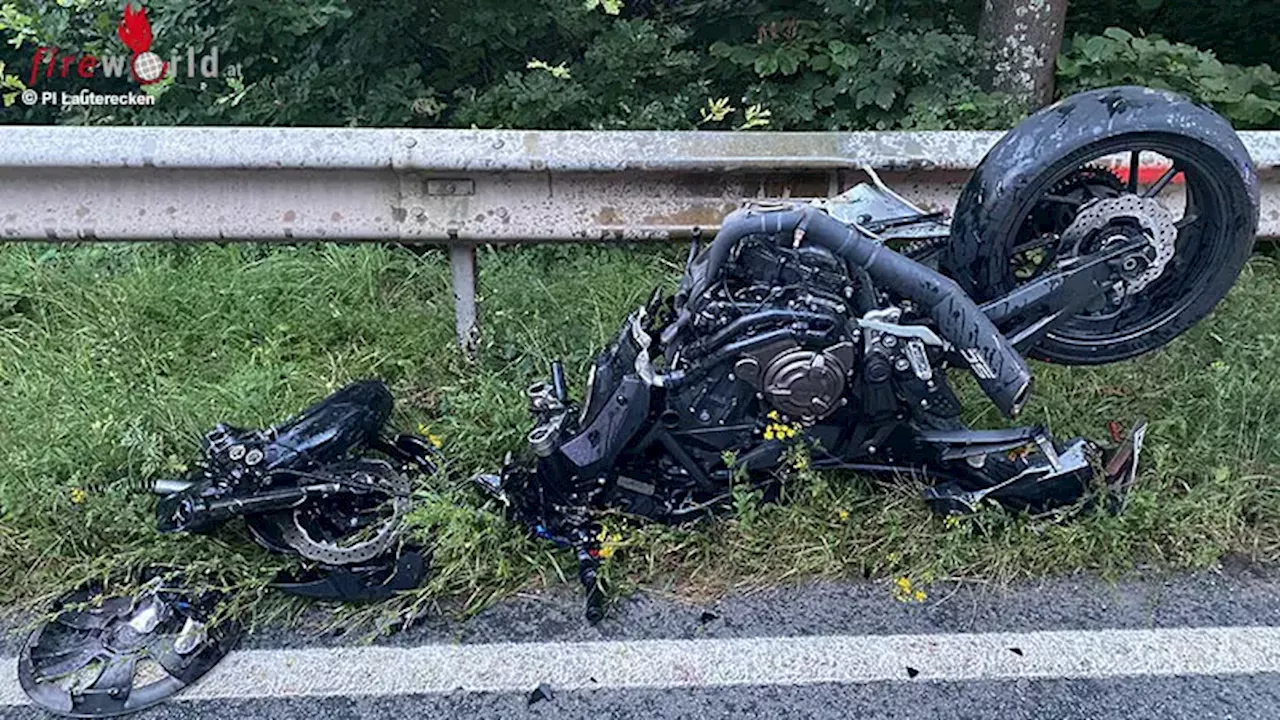 D: Schwerverletzter bei Kollision zwischen Motorrad und Pkw bei Lohnweiler