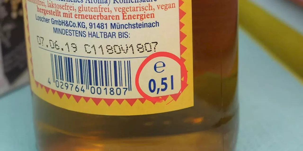 Dafür steht das kleine „e“ auf Verpackungen und Flaschen