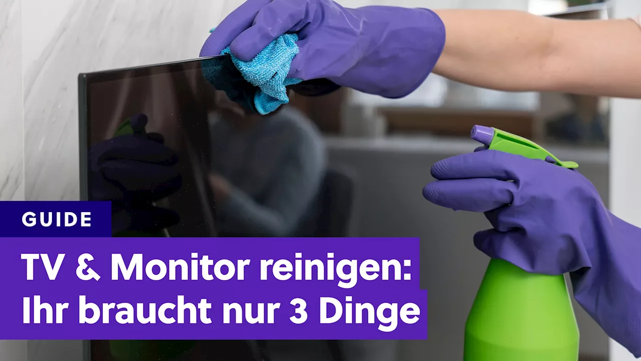 Bloß nicht mit Glasreiniger und Papiertüchern! So reinigt ihr euren TV und Monitor mit nur drei Dingen richtig