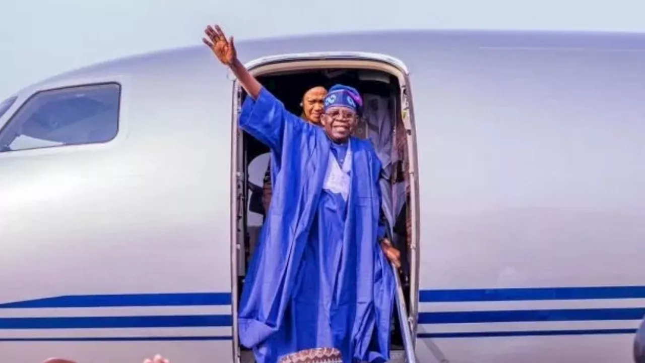 Tinubu returns to France after swearing in Kekere-Ekun as CJN