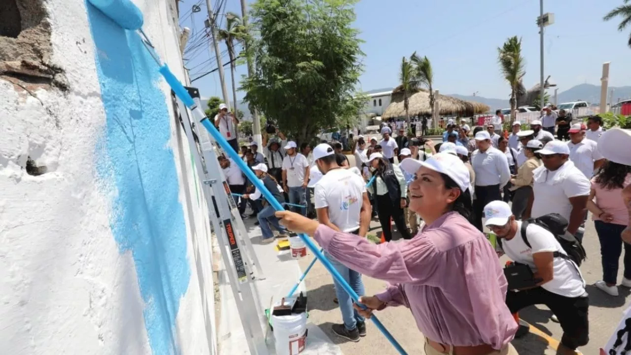 Gobierno de México con el pueblo acapulqueño inician Juntos Pintamos Acapulco