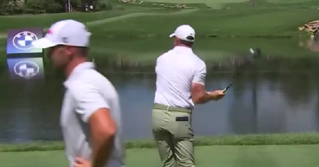 Rory McIlroy hurls driver into lake in disgust after poor tee-shot at BMW