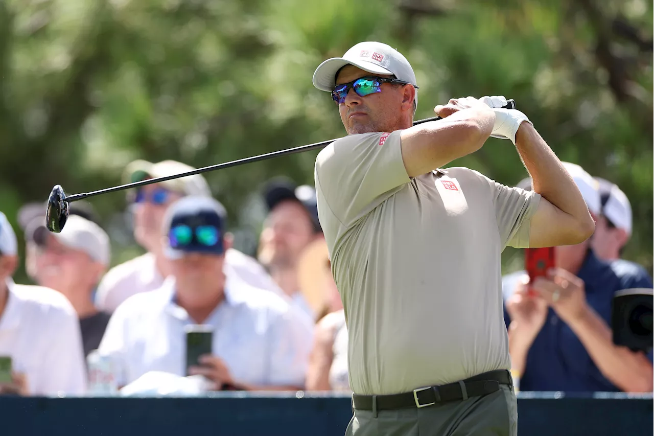 Australia’s Adam Scott leads BMW Championship after course record as Lowry makes gains