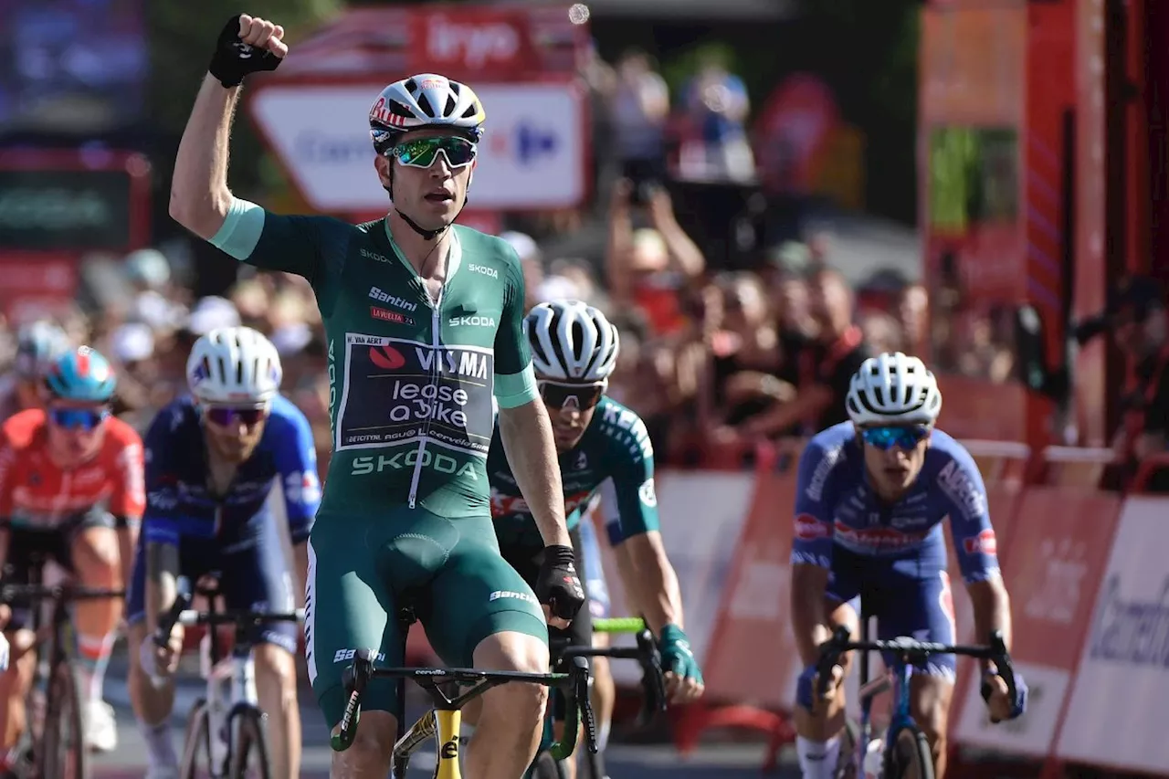 Tour d'Espagne: Wout Van Aert voit double et conforte son maillot vert