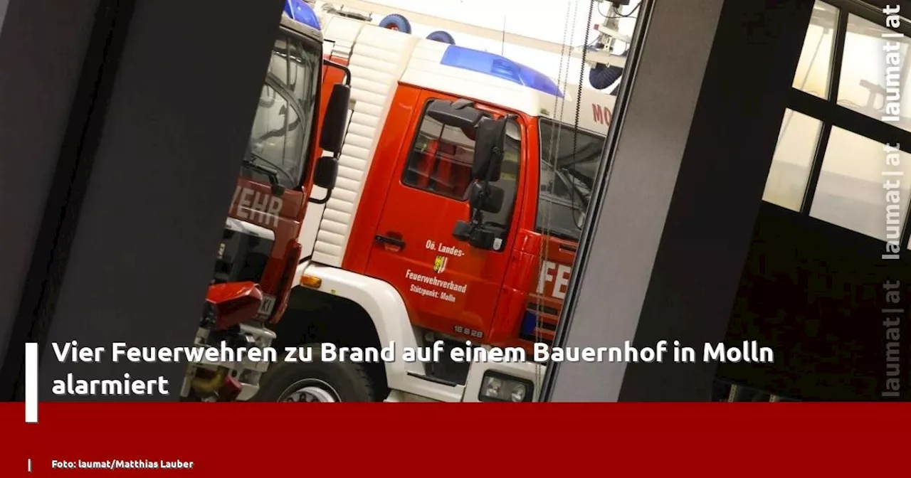 Vier Feuerwehren zu Brand auf einem Bauernhof in Molln alarmiert