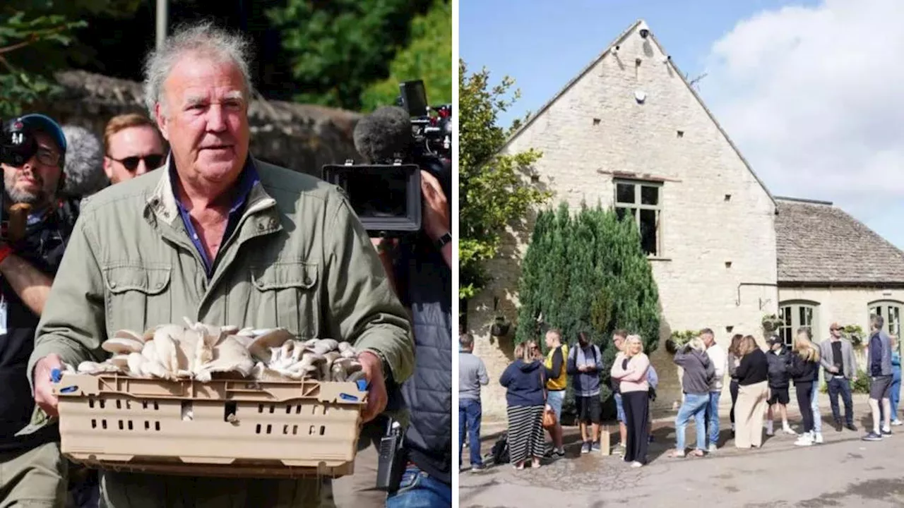 Jeremy Clarkson opens new pub as fans queue for hours to be among the first inside