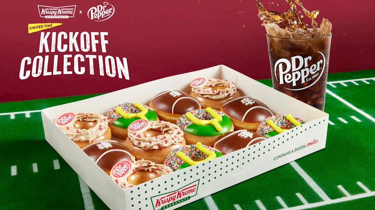 Krispy Kreme and Dr Pepper team up to create the NFL’s seasonal donuts