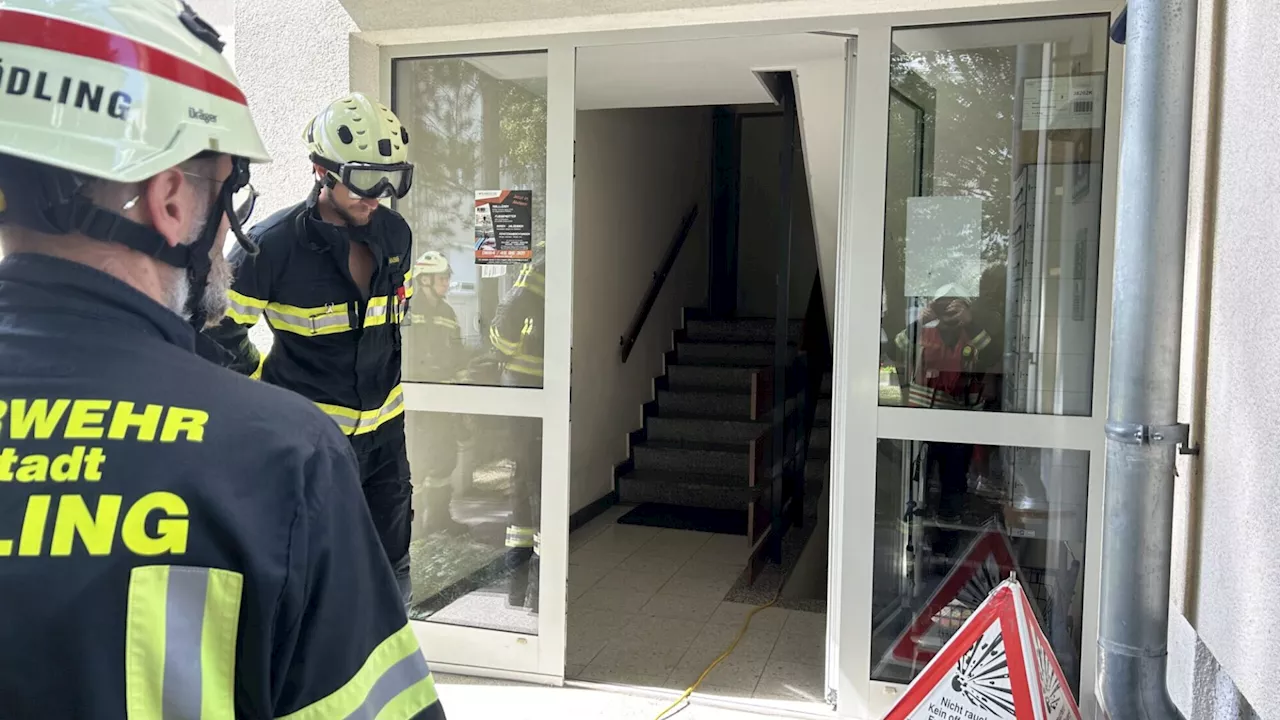 Leck in Erdgasleitung sorgte für langwierigen Einsatz in Mödling