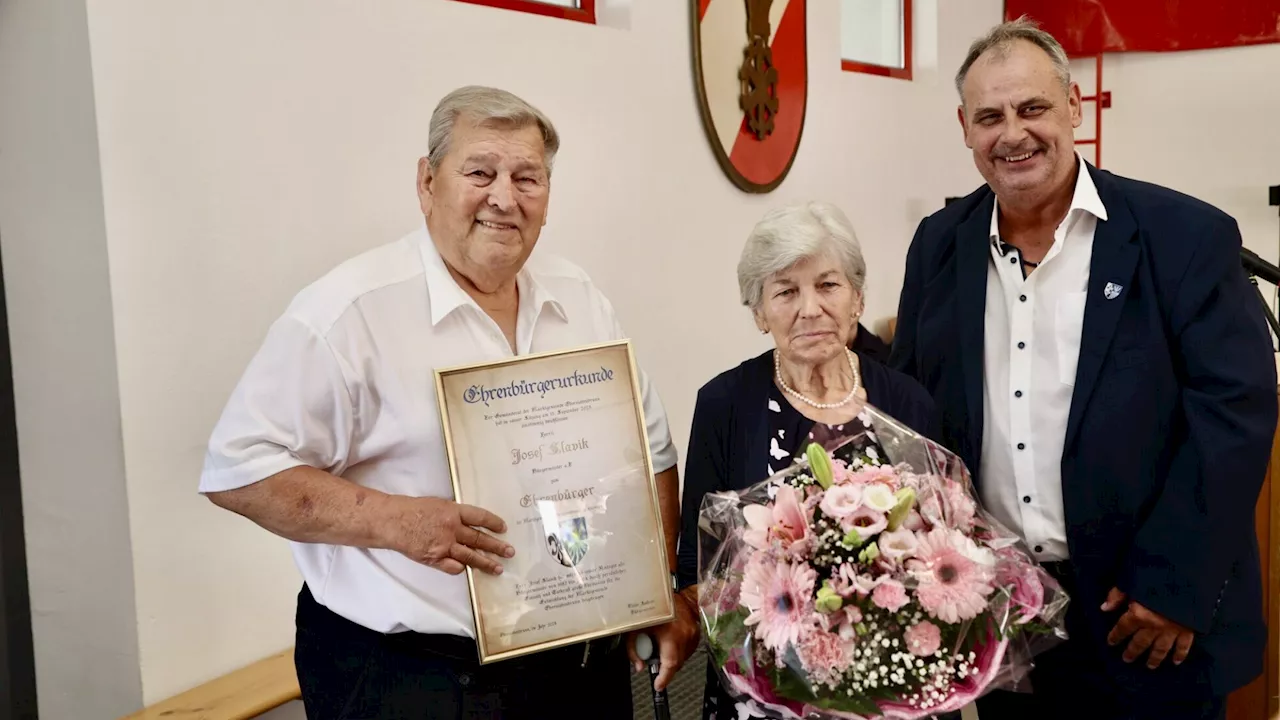 Obersiebenbrunn ehrt Josef Slavik mit Ehrenbürgerschaft