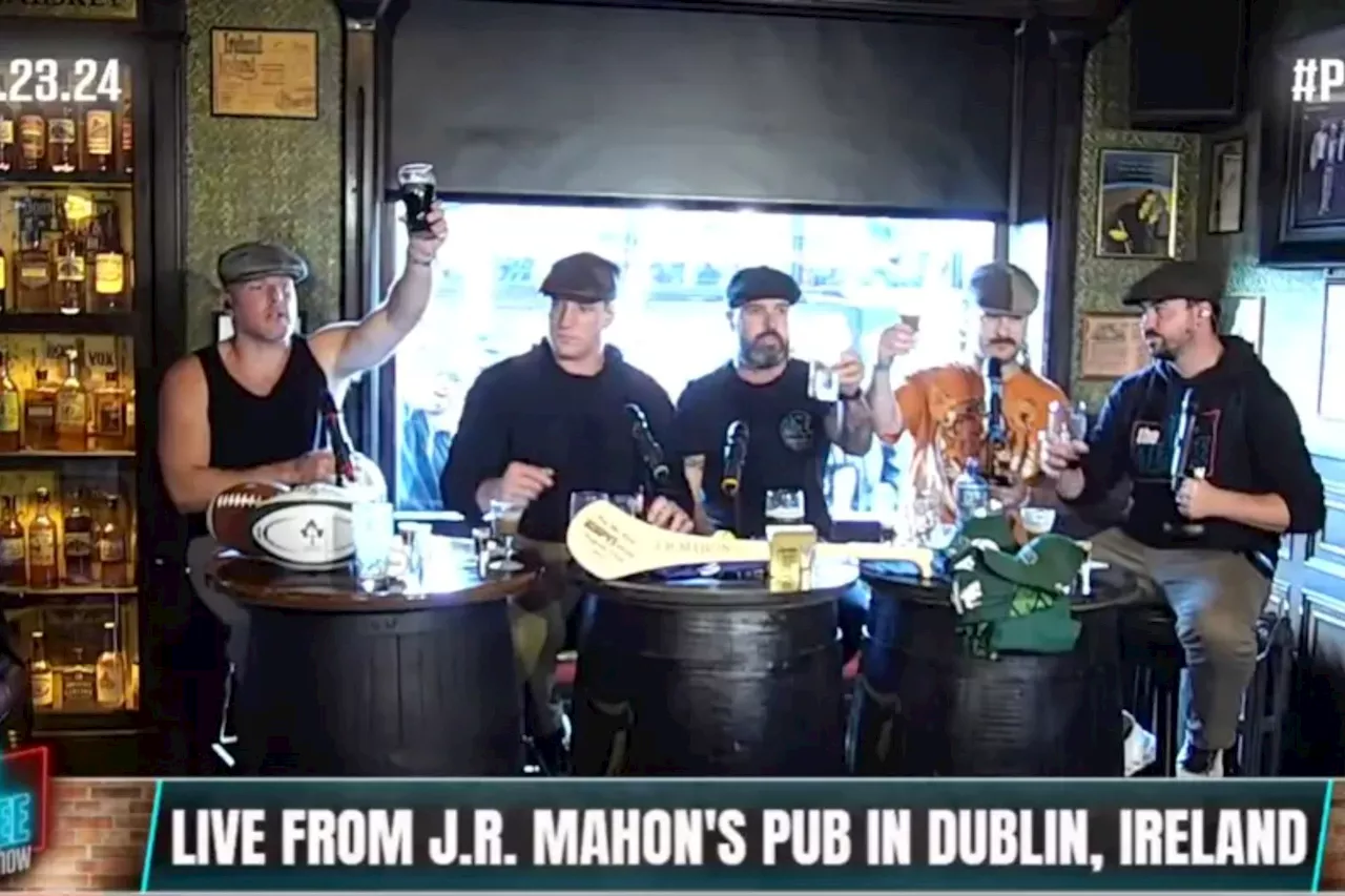 Pat McAfee was 'chugging beers' during wild live show at Ireland pub: 'We’re already drunk'