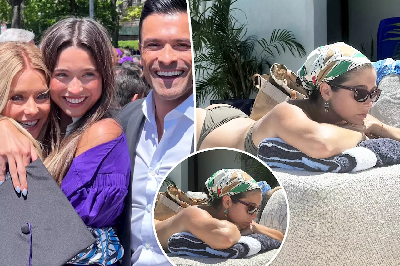 Kelly Ripa and Mark Consuelos' daughter, Lola, ditches her bikini top while sunbathing: 'Is this demure?'