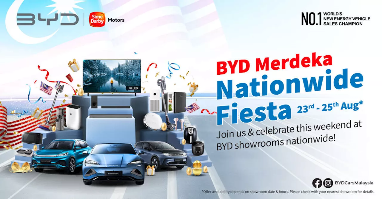 Enjoy Merdeka deals at BYD showrooms this weekend, save up to RM39k and get a free body kit upgrade