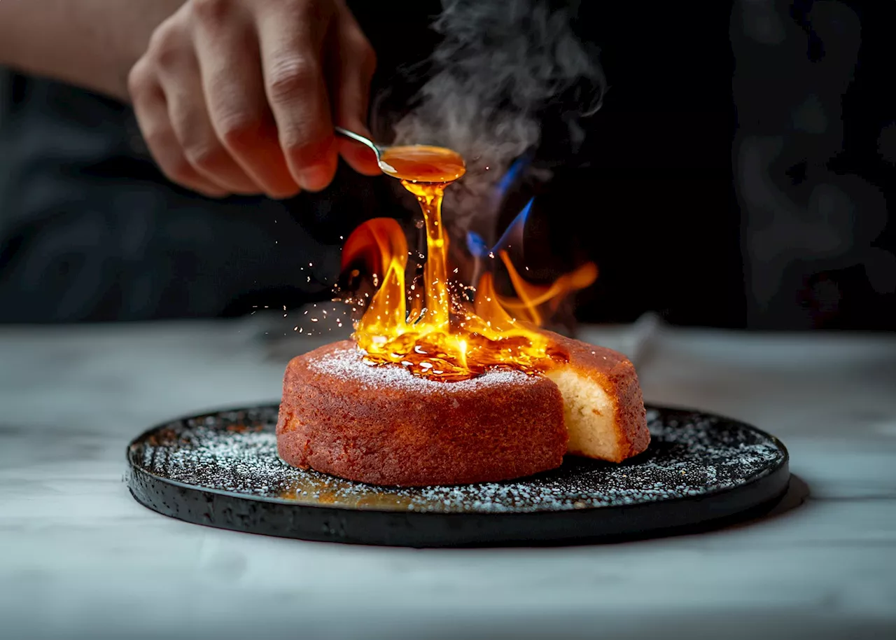 【ぶっかけバターケーキ】コニャックでフランベした炎のスイーツ『飲めるバターケーキ』（シュゼット・グランマルニエ）を発売