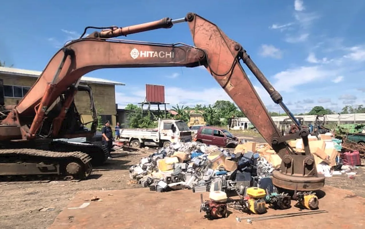 Up in smoke: RM5.5mil in illicit cigs among contraband destroyed by Sandakan cops