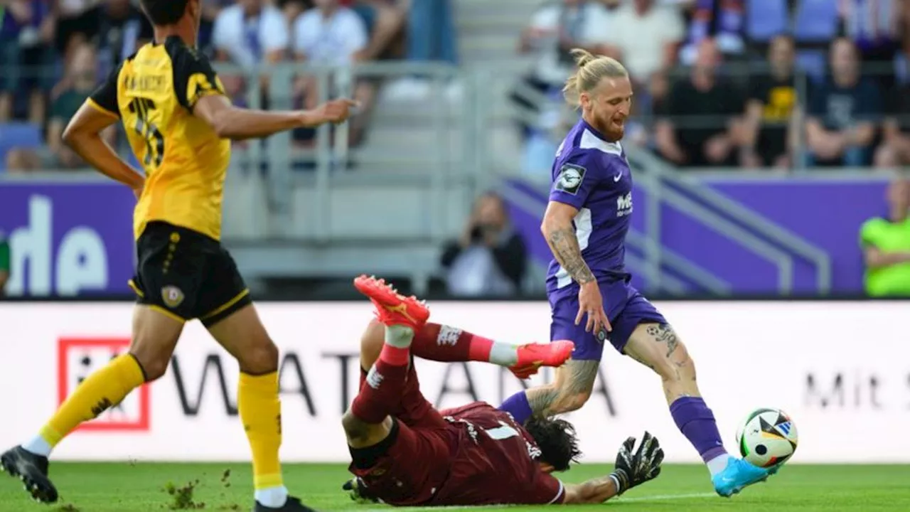 Sachsen-Derby: Aue gewinnt Sachsen-Derby und übernimmt Drittliga-Spitze