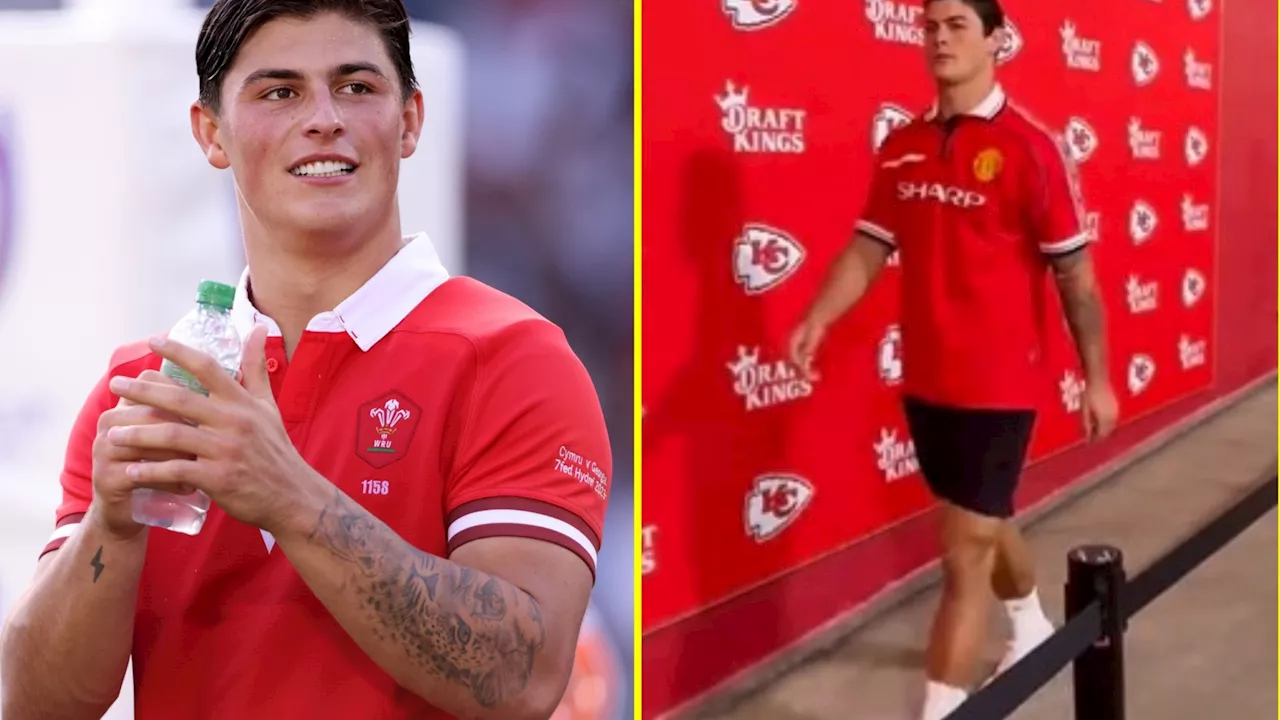 Louis Rees-Zammit arrives for preseason with love for different Big Red on display as Chiefs star sweats...