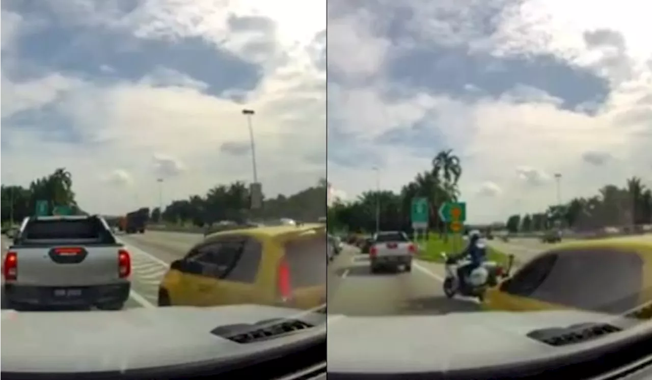 [Video] Ramai Puas Hati Lihat Myvi Cuba Potong Barisan Ditahan Polis