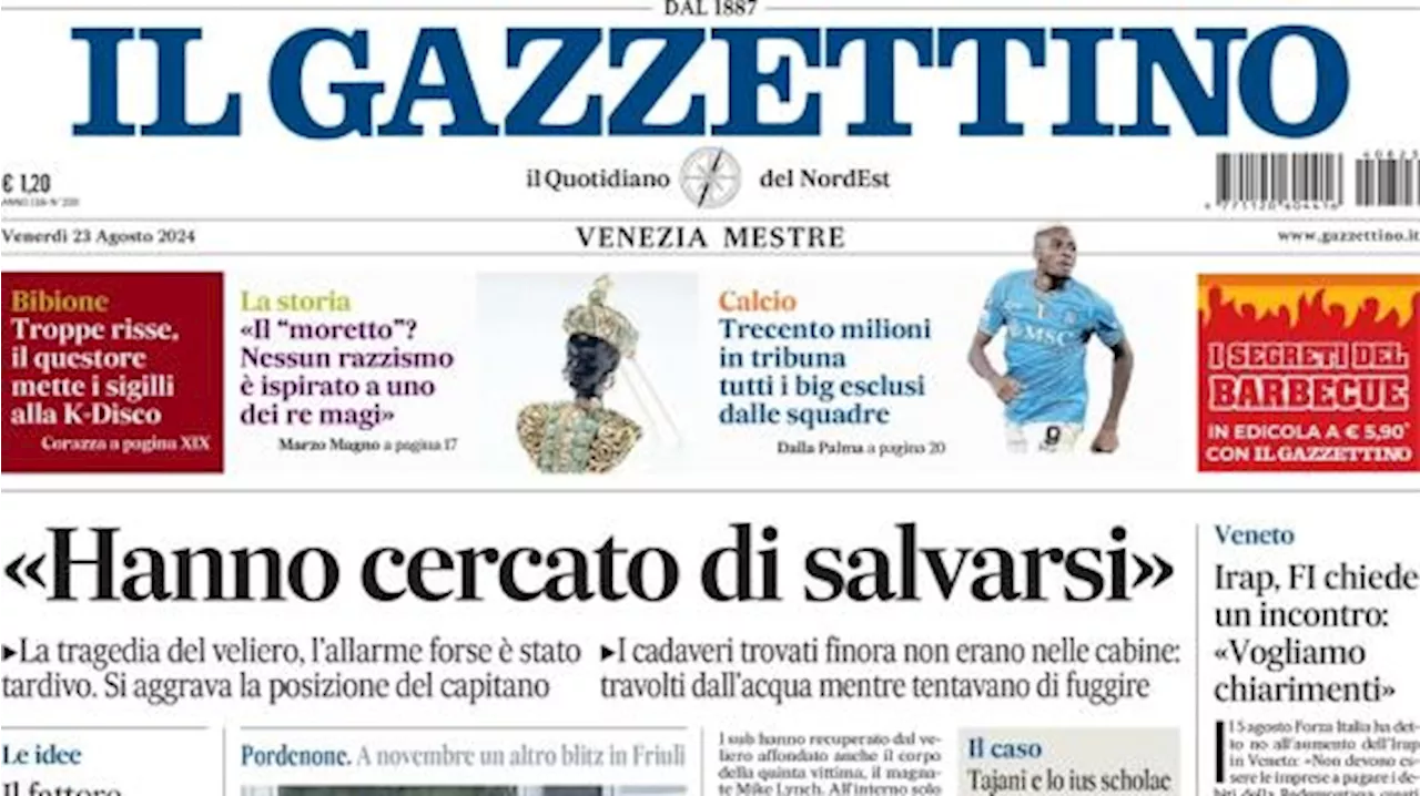 Quanti esuberi in Serie A. Il Gazzettino in prima pagina: '300 milioni di big esclusi'