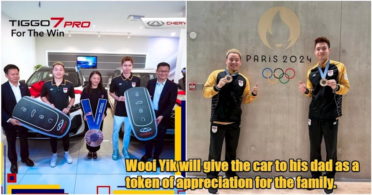 Olympic Medallists Lee Zii Jia & Aaron-Wooi Yik Receive Brand New Cars, RM100k & Lifetime Pensions