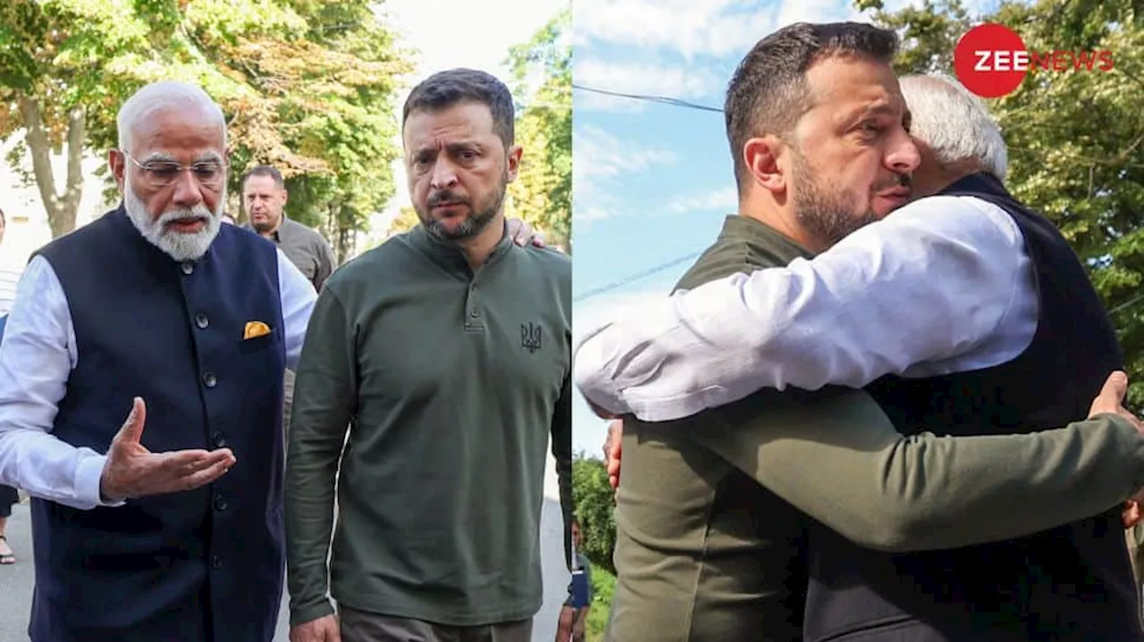 Watch: PM Modi Greets Ukraine President With Hug, Zelenskyy Gets Emotional