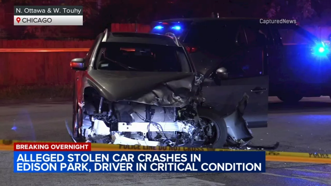 5 injured, 1 critically, in high-speed stolen car crash in Edison Park: Chicago police