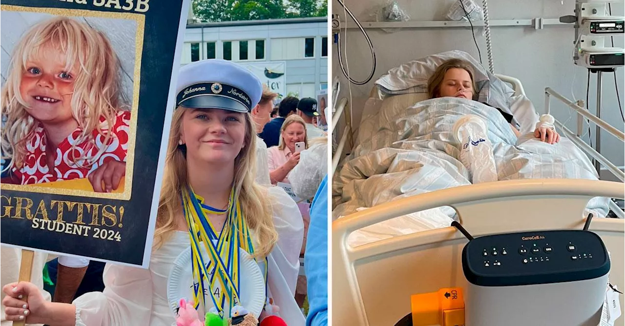 Johanna, 18, fick en stroke – var ”för ung” för att få åka ambulans